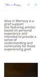 Mobile Screenshot of aliveinmemory.org